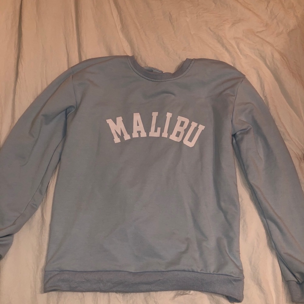 light blue crew neck